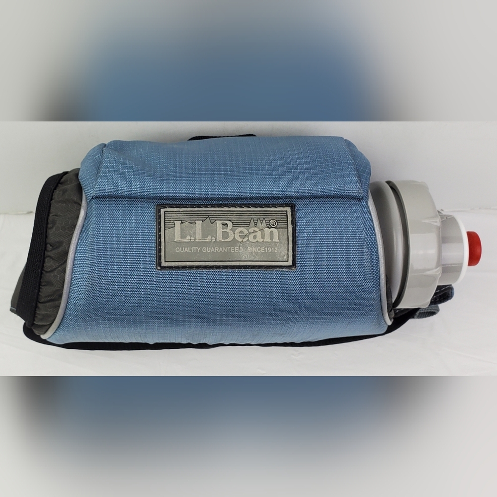LL Bean Running Hiking Waist Bag Fanny Pack Sling Tote w/ Water Bottle - GUC